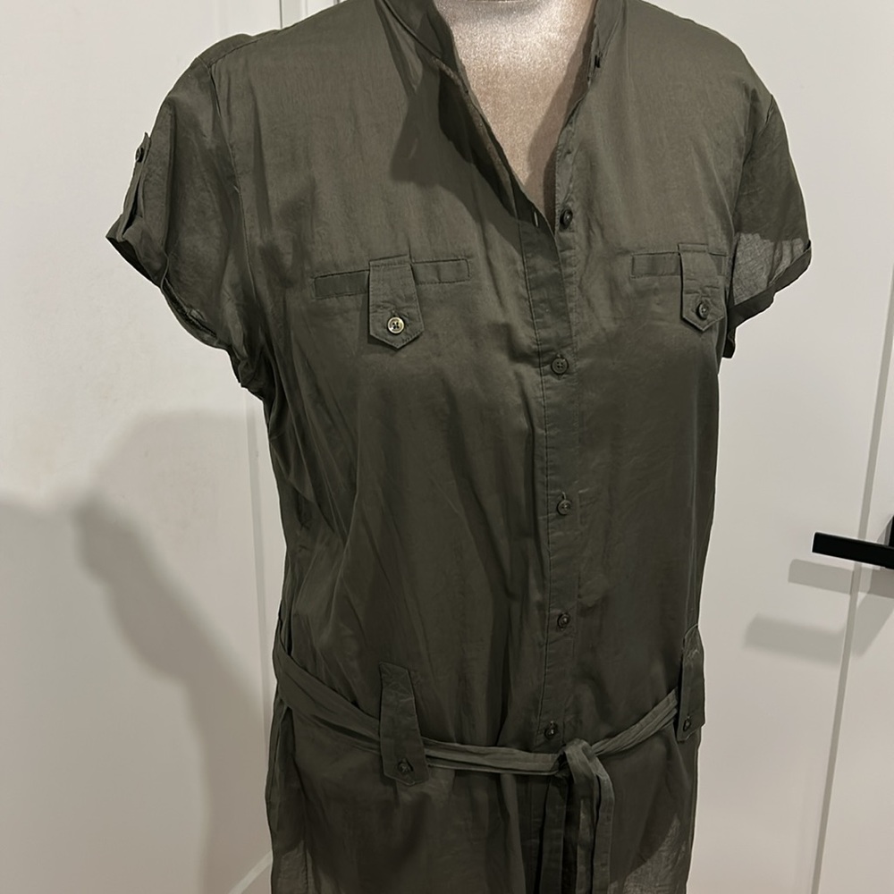 1999 Vintage Massimo Olive Button Up Top |Size XXL